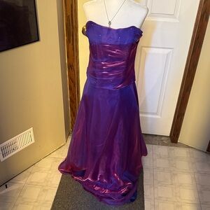 Strapless Purple Dress